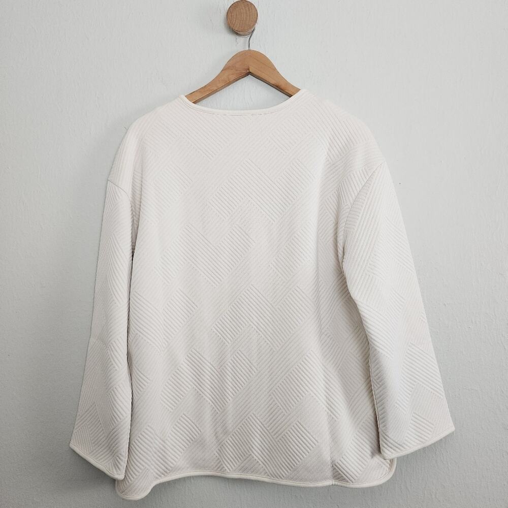 Sanctuary Paris Quilted Textured Knit Jacket Eco Natural Collarless NWT Small - Picture 12 of 14